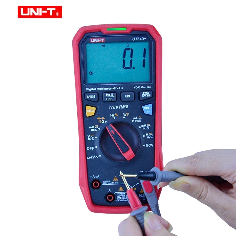 UNI-T Handheld True RMS Digital Multimeter UT61B+/D+/E+ 6000-22000 Counts NCV Auto Range Tester 1000V DC AC Ammeter Voltmeter