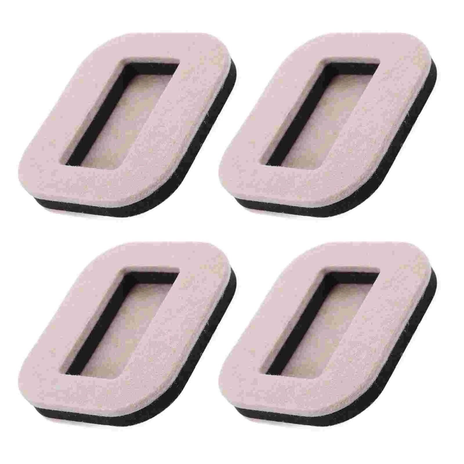 4 Pcs Roller Pad Chair Foot Pads Furniture Feet Floor Protectors Pulley Stoppers for Hardwood Caster Wheels