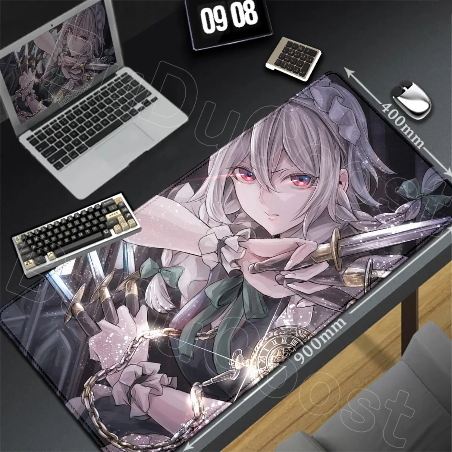 Izayoi Sakuya TouHou HD Mouse Pad Desk Mat Gamer Mouse Pads Laptop Keyboard Pad XXL large desk mat desk organizers and trays