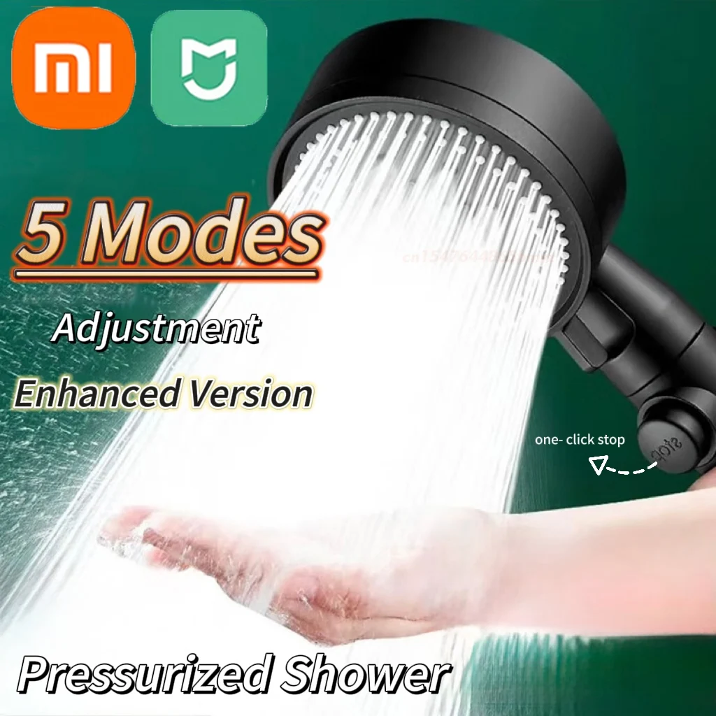 Xiaomi Mijia Shower Head 5 Modes High Pressure Water Saving  Adjustable Showerhead Handheld Spray Hangable Bathroom Accessories