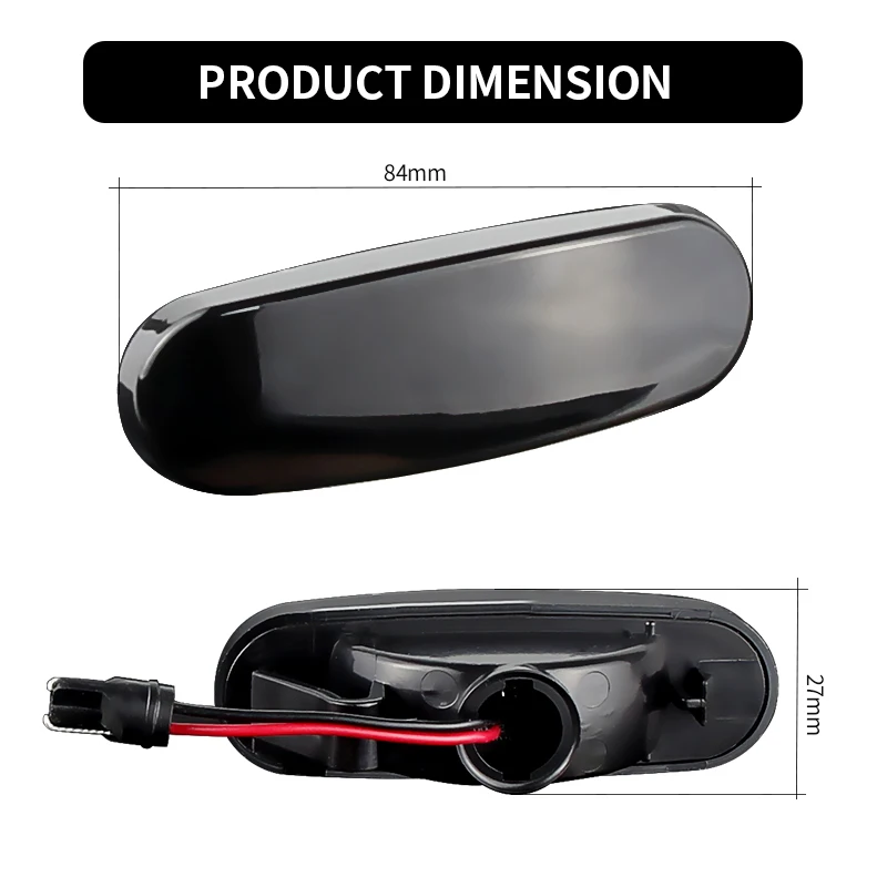 2x Turn Signal Lamp LED Side Marker Lights for Fiat Grande Panda Grande Punto Doblo Fiorino Linea Idea Multipla Qubo Stilo Multi
