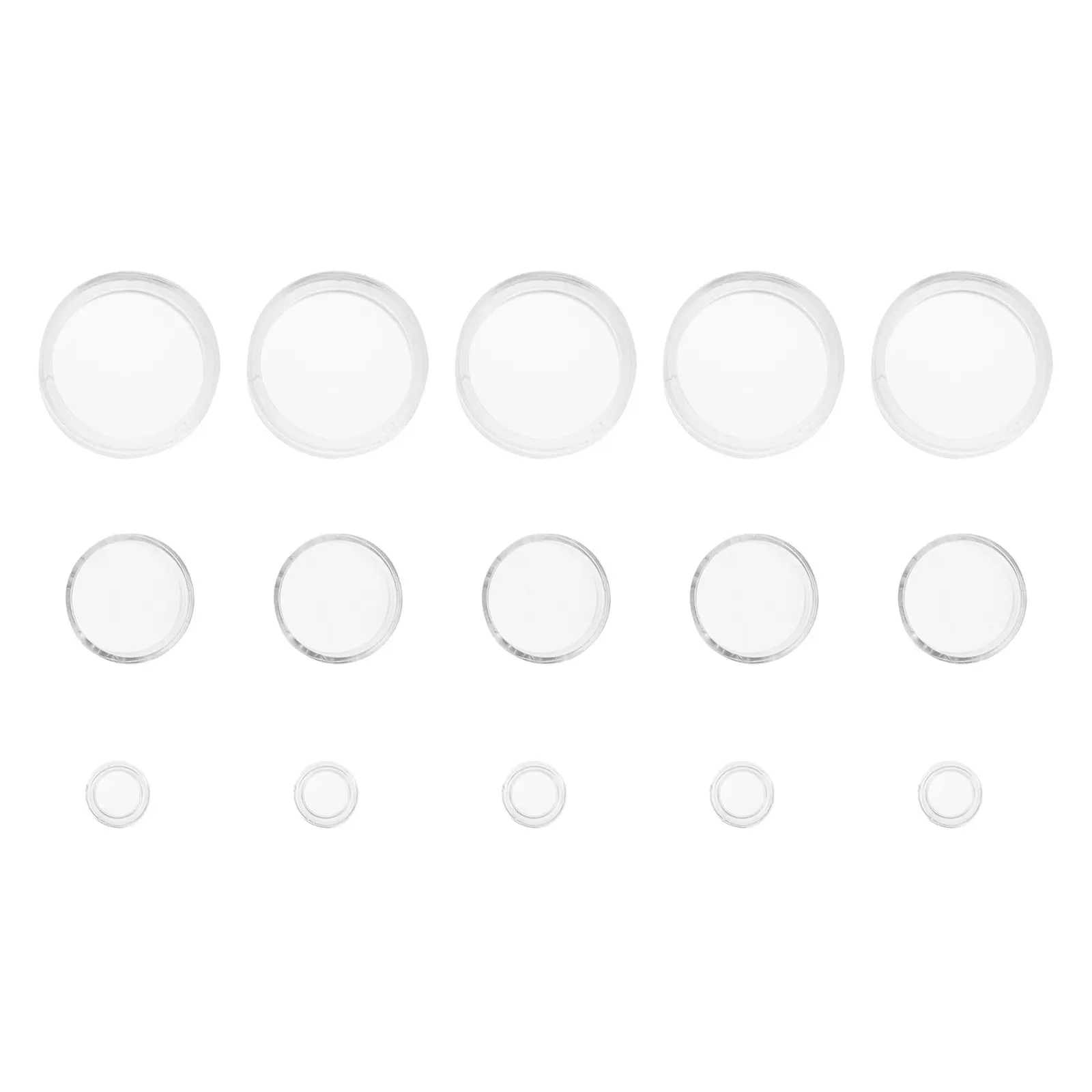 15Pcs Clear Acrylic Round Display Stand Solid Stable Heavy Duty for Rings Balls Spheres Collections Acrylic Display Holder