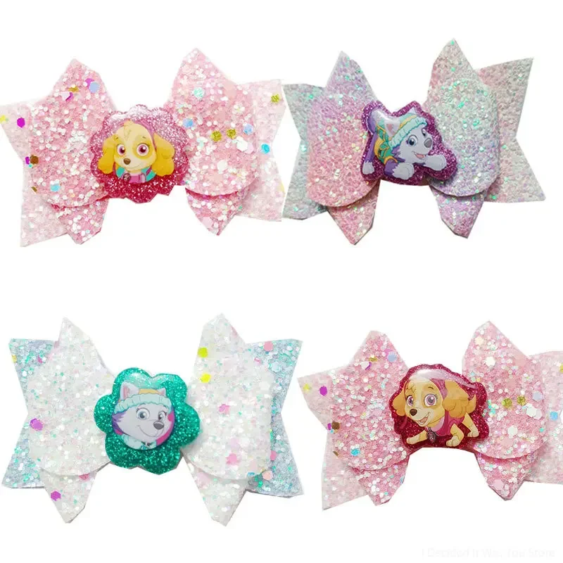 PAW Patrol Skye Everest pince à cheveux pour enfants Barrettes latérales pour petites filles mignon couvre-chef pour bébé nouvelles épingles à cheveux nœud Kawaii mignon