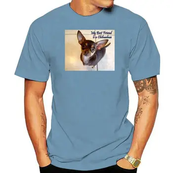 T-shirt Chihuahua Dog, mon meilleur ami, choix de taille et de couleur! T-shirt unisexe de dessin animé pour hommes, haut de taille adt, nouvelle mode