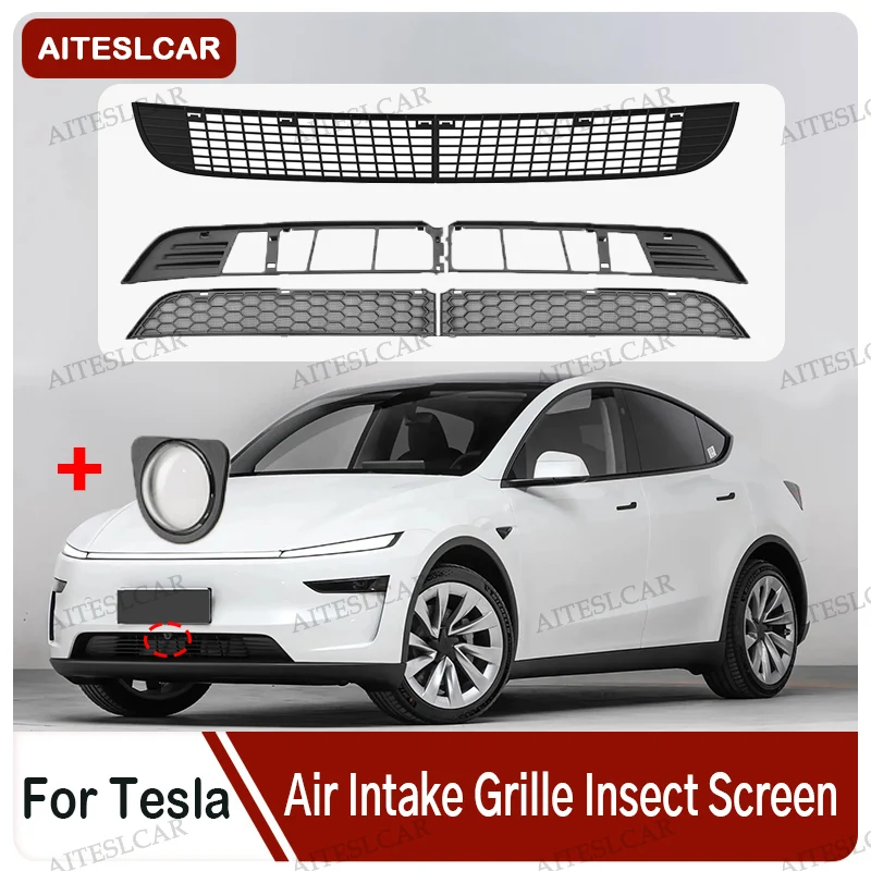 Lower Bumper Anti Insect Net For Tesla New Model Y Juniper Y L 2026 2025 Anti Dust Proof Inner Vent Grille Cover Insect-proof