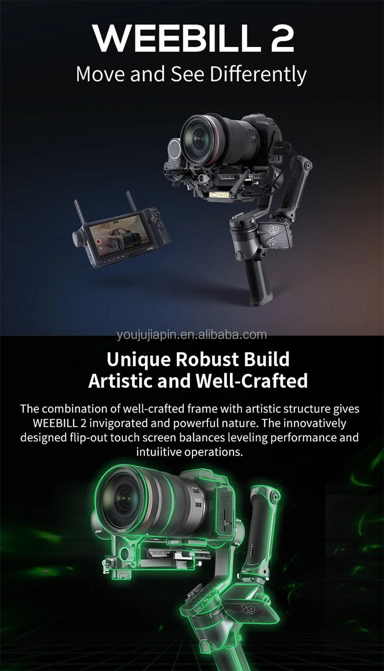 Zhiyun Weebill 2 3-Axis Handheld Gimbal Stabilizer with Touch Screen for DSLR Mirrorless   R6 A7S3 Z6II S5 X-H1 VS   Moza