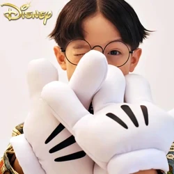 Disney Mickey Mouse guanti di peluche Big Pawa guanti divertenti Cosplay Mickey guanti bianchi Performance Toy Doll accessori giocattoli regali