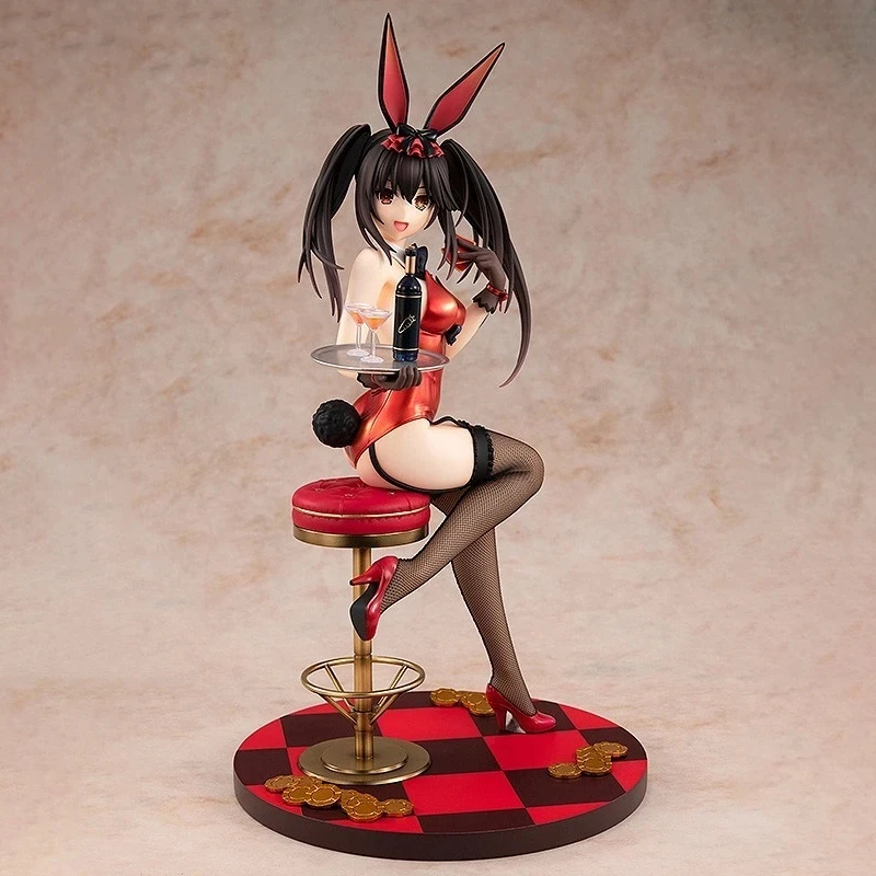 26cm KDcolle Date A Live Anime Figure Kurumi Tokisaki Action Figure Light Novel Nightmare Bunny Girl Figurine Adult Model Toys