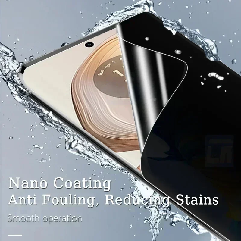 Película de hidrogel de privacidad antiespía para Motorola Edge 50 30 Ultra Fusion, Protector de pantalla curvo para Moto X40 X30 S30 Pro, 3 uds.