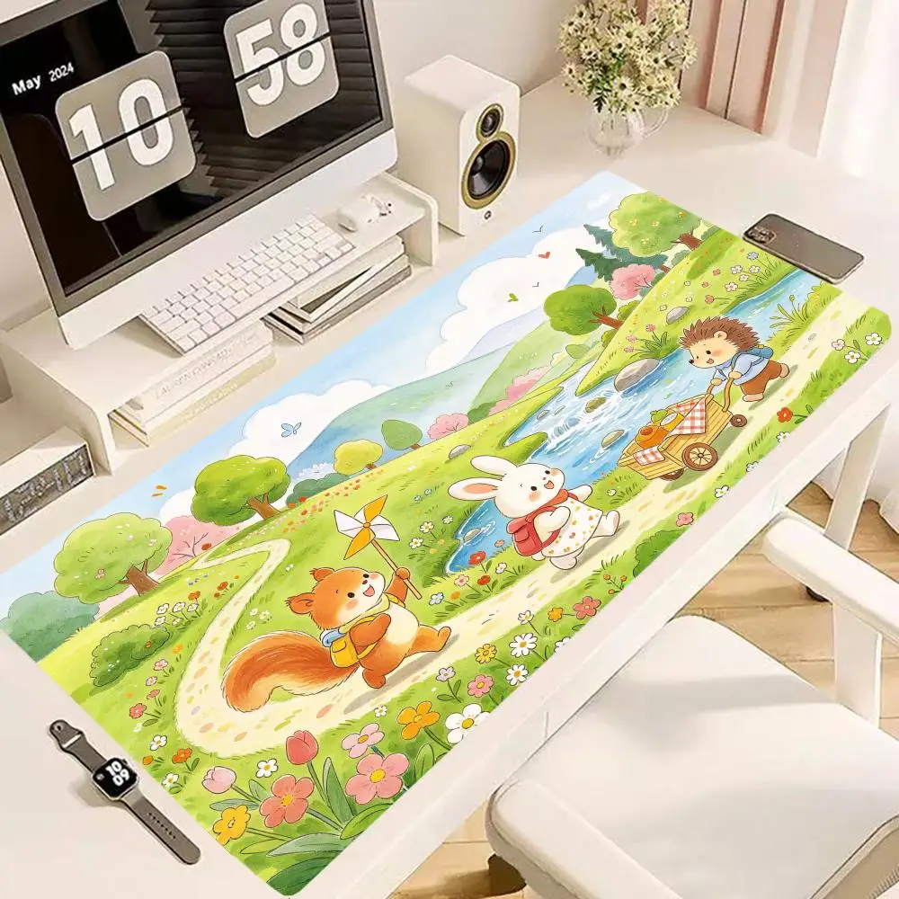 Ocean Raft Turtle Seagull Play Mat Non Slip Rubber Base Smooth Glide For Summer Gaming
