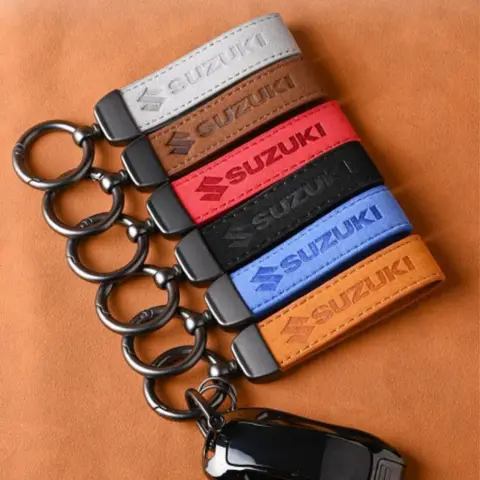 스즈키 오토바이 가죽 열쇠고리 다채로운 심플하고 개성 있는 패션 키 장식 펜던트