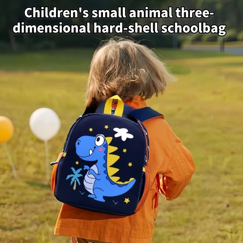 Halloween and Christmas School Season Gifts - Children's Small Animal 3D Hard-Shell Schoolbags, Dinosaur Cartoon Children's Schoolbags