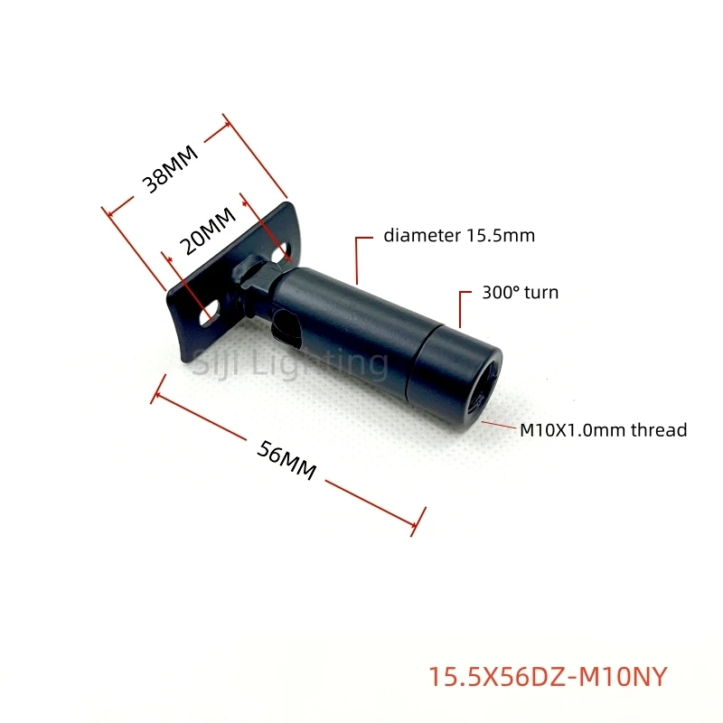 

​​​M10 Thread Lamp Base White Universal Head Iron Steering Head Lamp Adapter Mirror Lamp Wall Lights Table Lamp Tube Adapter