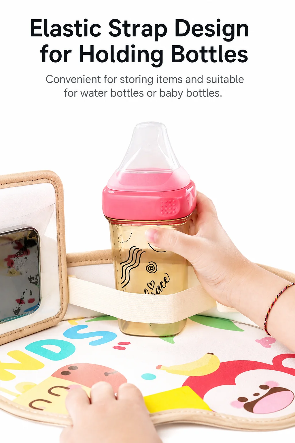 Cartoon Waterproof Child Car Seat Tray, Baby Dining Table, Portable Kids Travel Activity Tray for Car - view 3