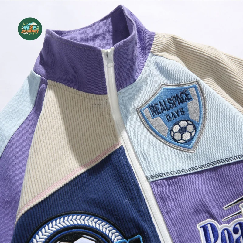 W2EJOURNEY Top qualité EU US taille hommes et femmes en plein air sport de rue mode veste Vintage ample rue tendance veste décontractée