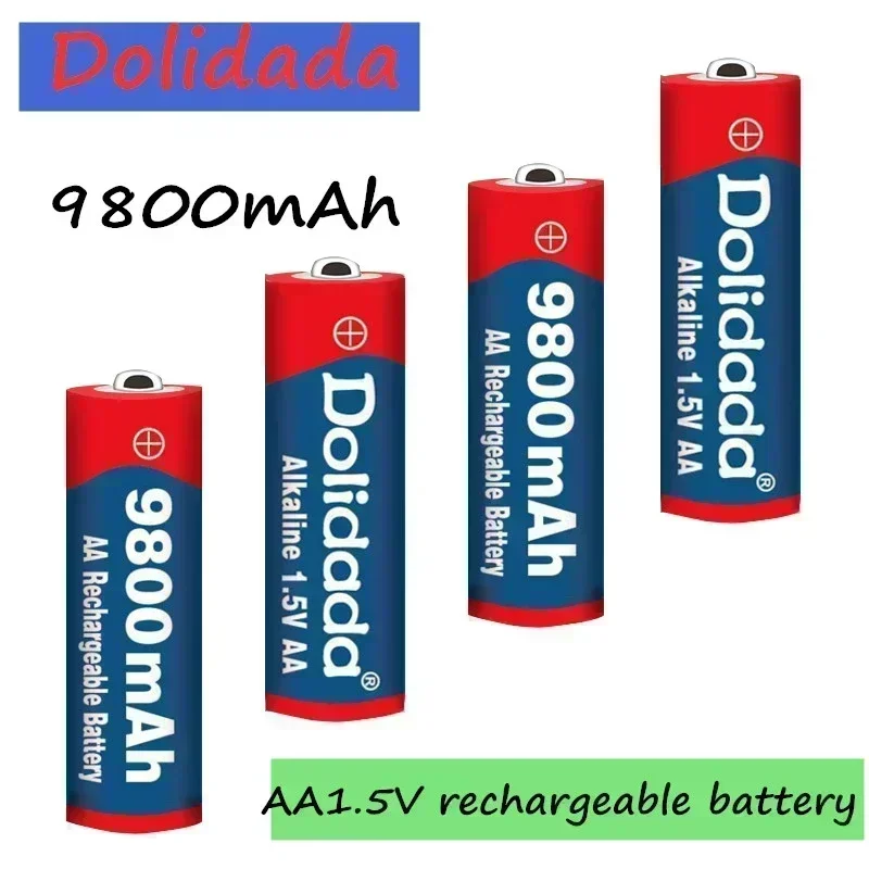 Must - Buy New Product! Brand - new AA 1.5V 9800mAh/8800mAh Alkaline Rechargeable Battery, Compatible with LED Lights with Charg