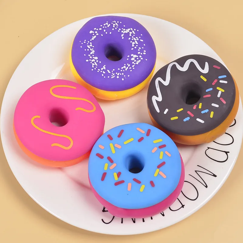 Artificial Donut Mini Squishy Novelty Toy Simulation Model Food Chocolate Cake Roll Props Stress Relief