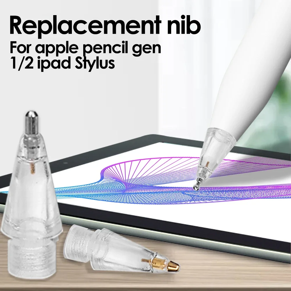 Replacement Tips for Apple Pencil 1 2 Pro Gen Soft Nibs Universal Pencil Tips for IPad Stylus Pen 1Set Durable Drawing Nib
