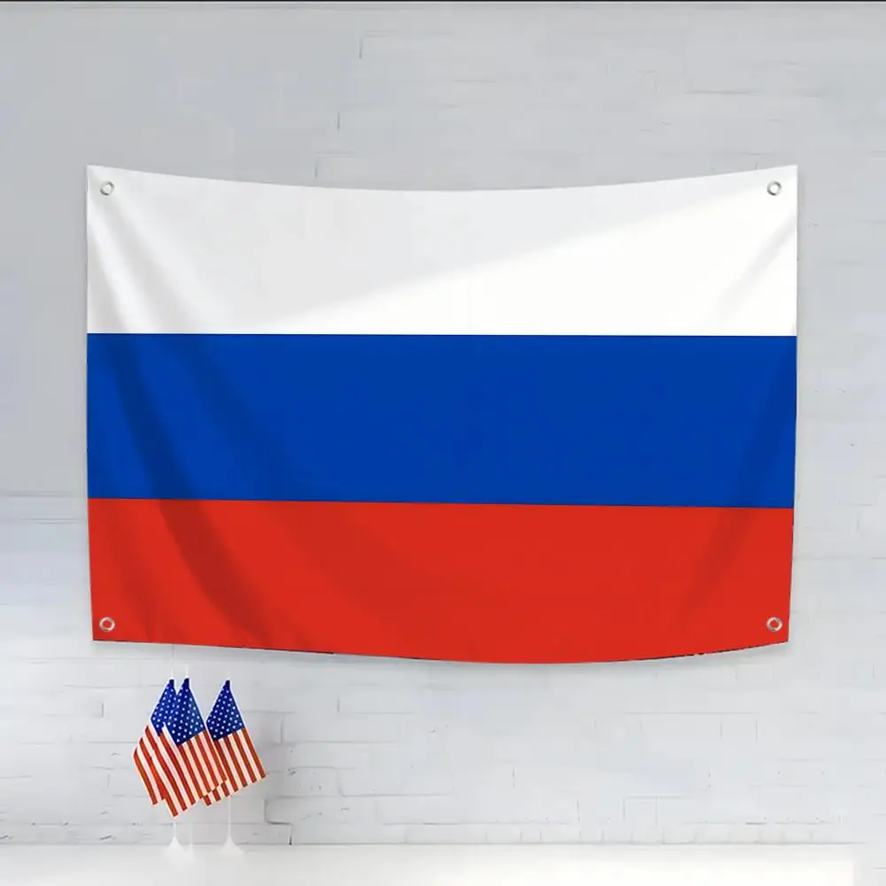 Russian flag Flags flags four rings hanging no edging for indoor use and outdoor decor easy hanging