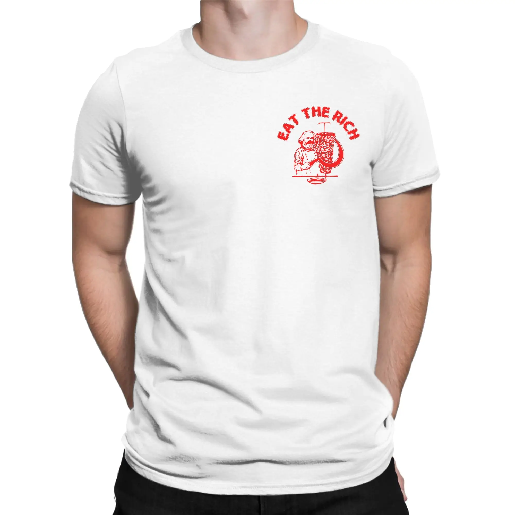 Men's Eat The Rich Doner Kebab T Shirt  100% Cotton Clothes Fashion Short Sleeve Crewneck Tee Shirt Summer T-Shirt