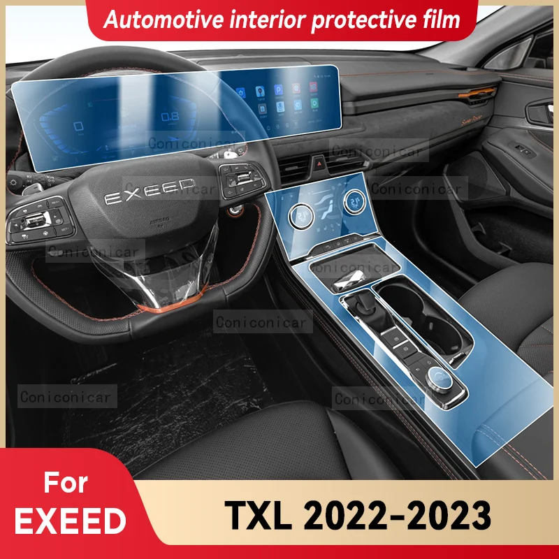 

For Chery EXEED TXL 2022 2023 TPU Gearbox Panel Film Dashboard Protective Sticker Interior Anti-Scratch Car Accessories