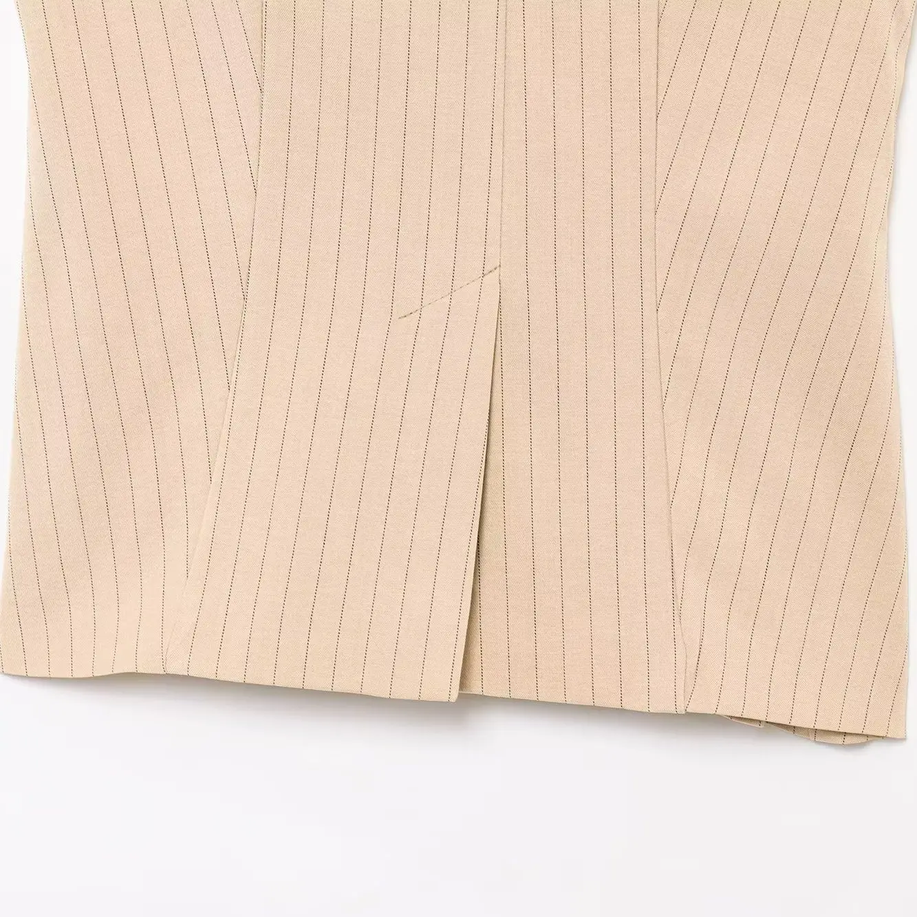 JNLEAOG 봄 신상 여성 패션 슬림 스트라이프 미디 스커트 팬츠 유럽 스타일 중간 허리 투피스 세트 성인용