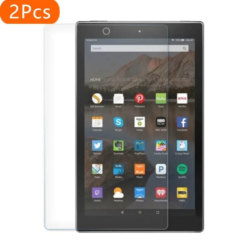 

2Pcs 9H Tempered Glass For Amazon Kindle Fire HD 7 2017 2019 2022 7.0" Screen Protector HD 6 2014 6" Tablet HD Clear Protective