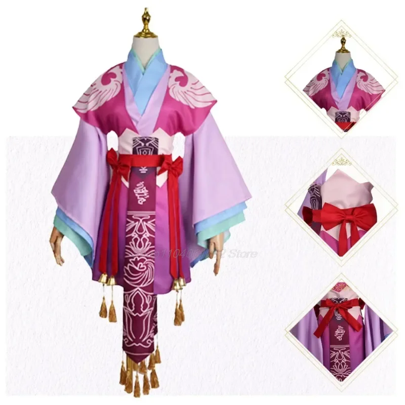 Anime Fox Spirit Matchmaker TuShan Susu Cosplay Costume Wig Purple Hanfu Skirt Woman Kawaii Halloween Suit with Accessories