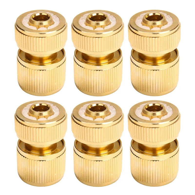 

6Pcs Water Tap Hose Adaptor 1/2 Inch Pipe Connector Fitting Set Quick-Release Garden Hose Coupling Systems for Watering