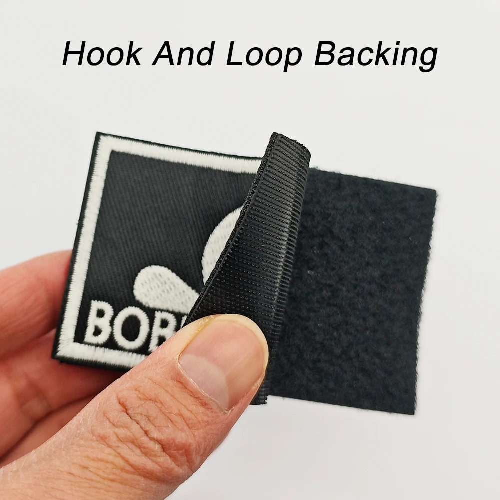 Bobr Kurwa Meme Minimalist Beaver Embroidered Patch Hook & Loop,Tactical Morale Badge DIY for Backpack Jacket Vest Hat Clothing