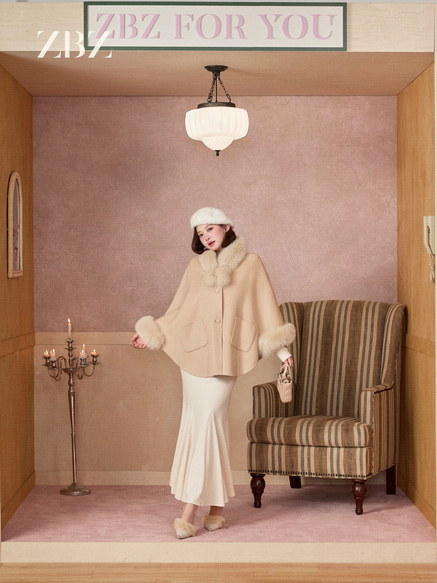 

Zhou Bai Zi Kyoto Fumin 00 Woolen Coat Vintage Preppy Sle Outerwear Long Sve Regular Fit Pure Color for Young Women