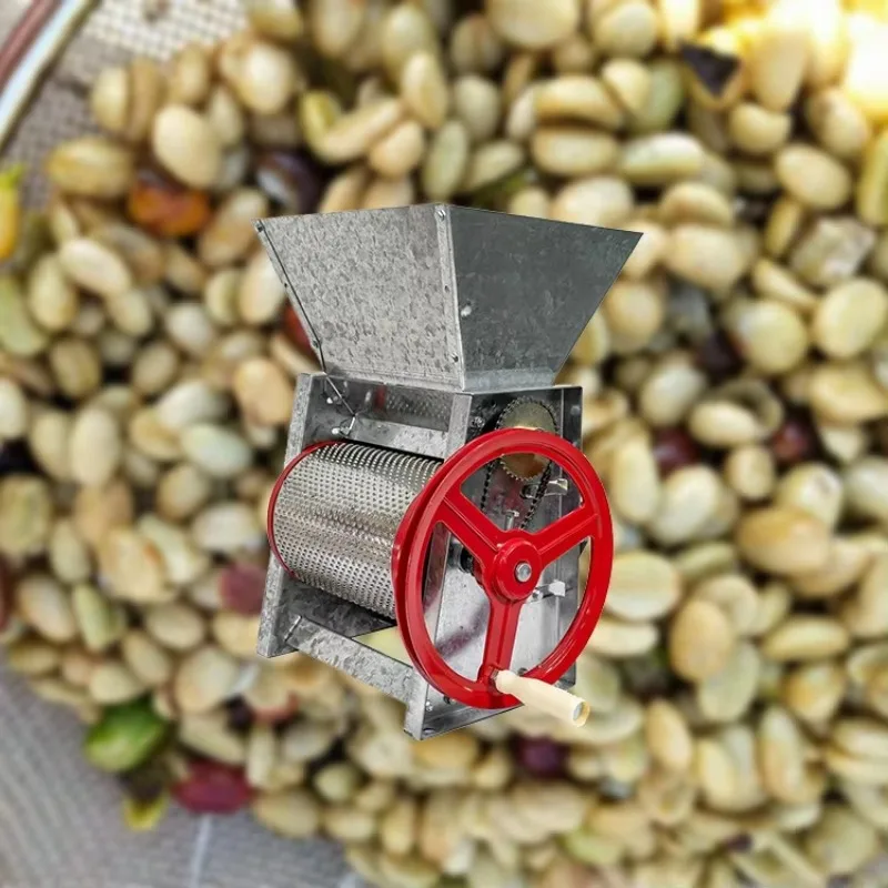 Small Fresh Coffee Bean  Removing Machine Pulper Huller Peeling Thresher Peeler Sheller Machine