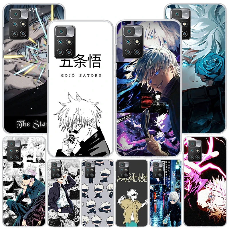 Jujusu Kaisen Gojo Satoru Phone Case For Xiaomi Redmi 12 12C 10 10C 10A 9 9A 9C 9T 8 8A 7 7A 6 Pro 6A K70 K60 K40 K20 S2 Print C