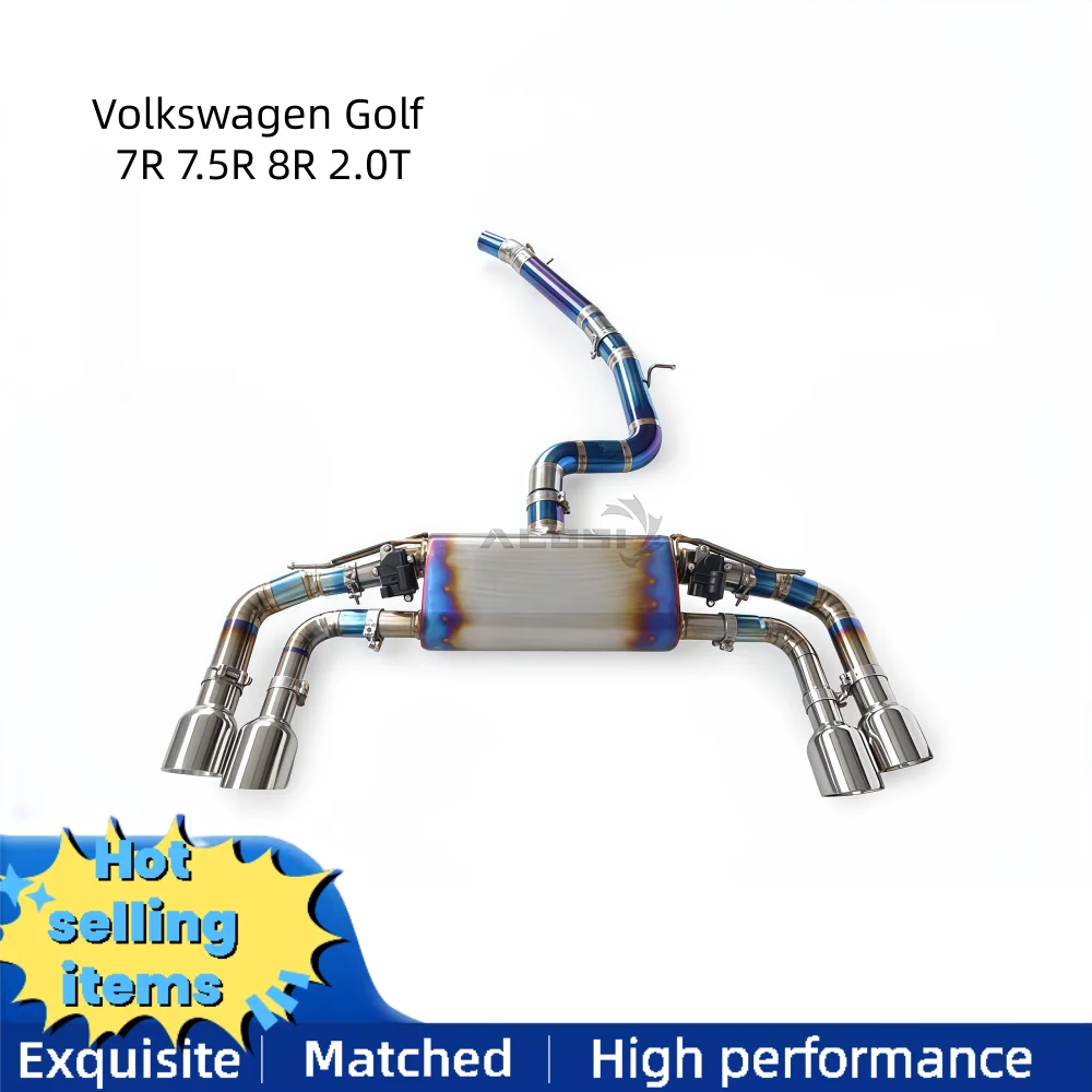 

Высокопроизводительный глушитель выхлопной трубы Catback для Volkswagen Golf 7R 7.5R 8R 2.0T, выхлопная труба из титанового сплава с клапаном
