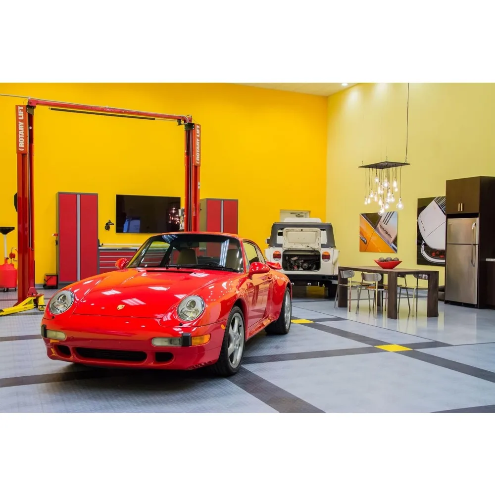 بلاط أرضية جراج كوبوليمر شديد التحمل غير قابل للانزلاق لسهولة التركيب والمتانة #4