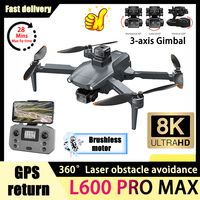 L600 PRO MAX 8K Ultra Camera Drone 3-Axis Gimbal GPS Positionting Return 360° Laser Obstacle Avoidance Optocal Flow Positioning