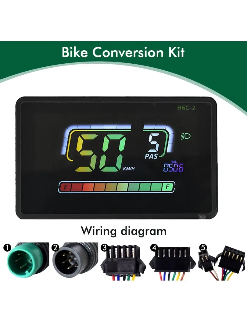 AliExpress H6C-2 Bicycle Computer Intelligent UART 2 Screen 24V-60V LCD Speed Cycling Computer Odometer Battery Indicators