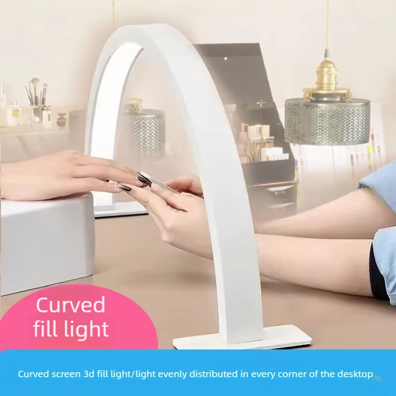 

Рабочая лампа для ногтей New Moon — настольная лампа для красоты, трехцветный источник питания USB — черный/белый/розовый, подходит для дизайна ногтей, ресниц