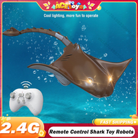 Remote Control Shark Toy Robots RC Boat Animals Manta 2.4G Electric Sharks Children Swimming Pool Water Ship Kids Toys for Boys