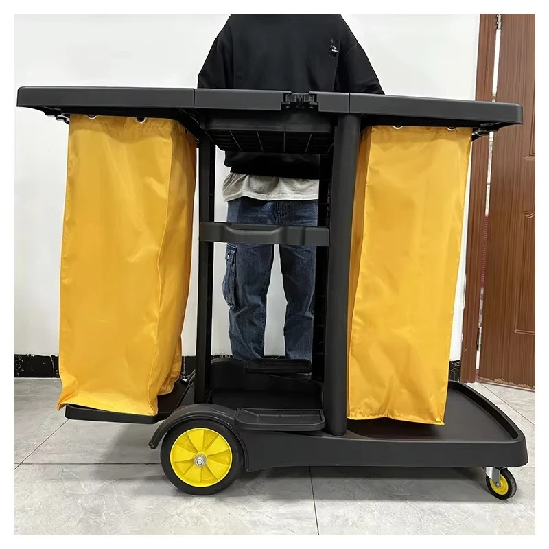 Plastic Buckets Cleaning Cart Housekeeping Trolley Clean Janitor Cart