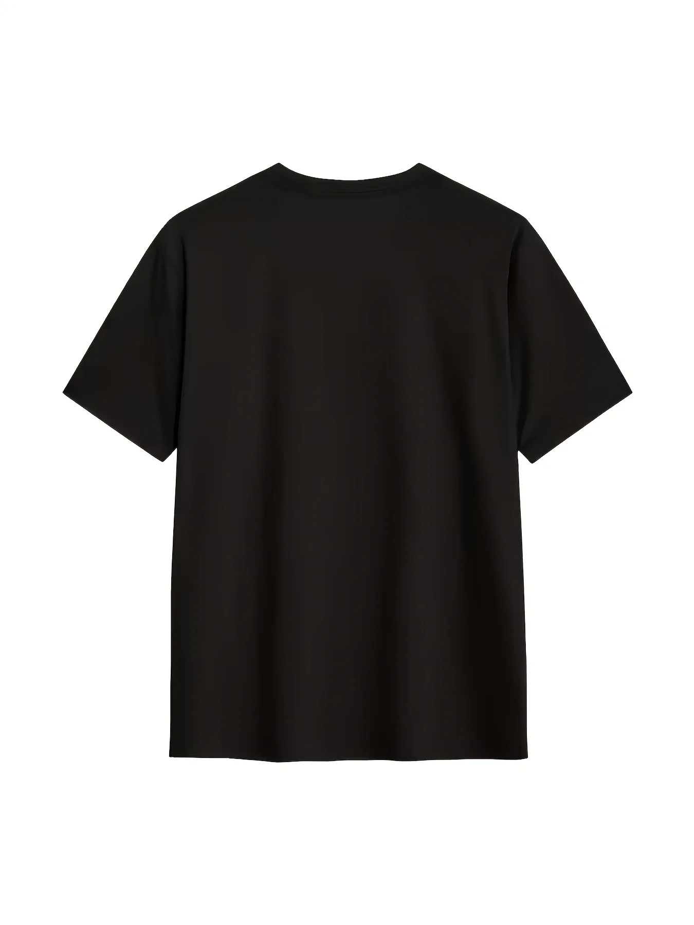 Unique Pattern Black T-Shirt - Roll Sleeve Design, Metallic Font and Monochrome Guitar Illustration - Fashion Casual T-Shirt for Music Lovers, Perfect for Everyday Wear or Concerts - Comfortable Fabric, Easy All Day