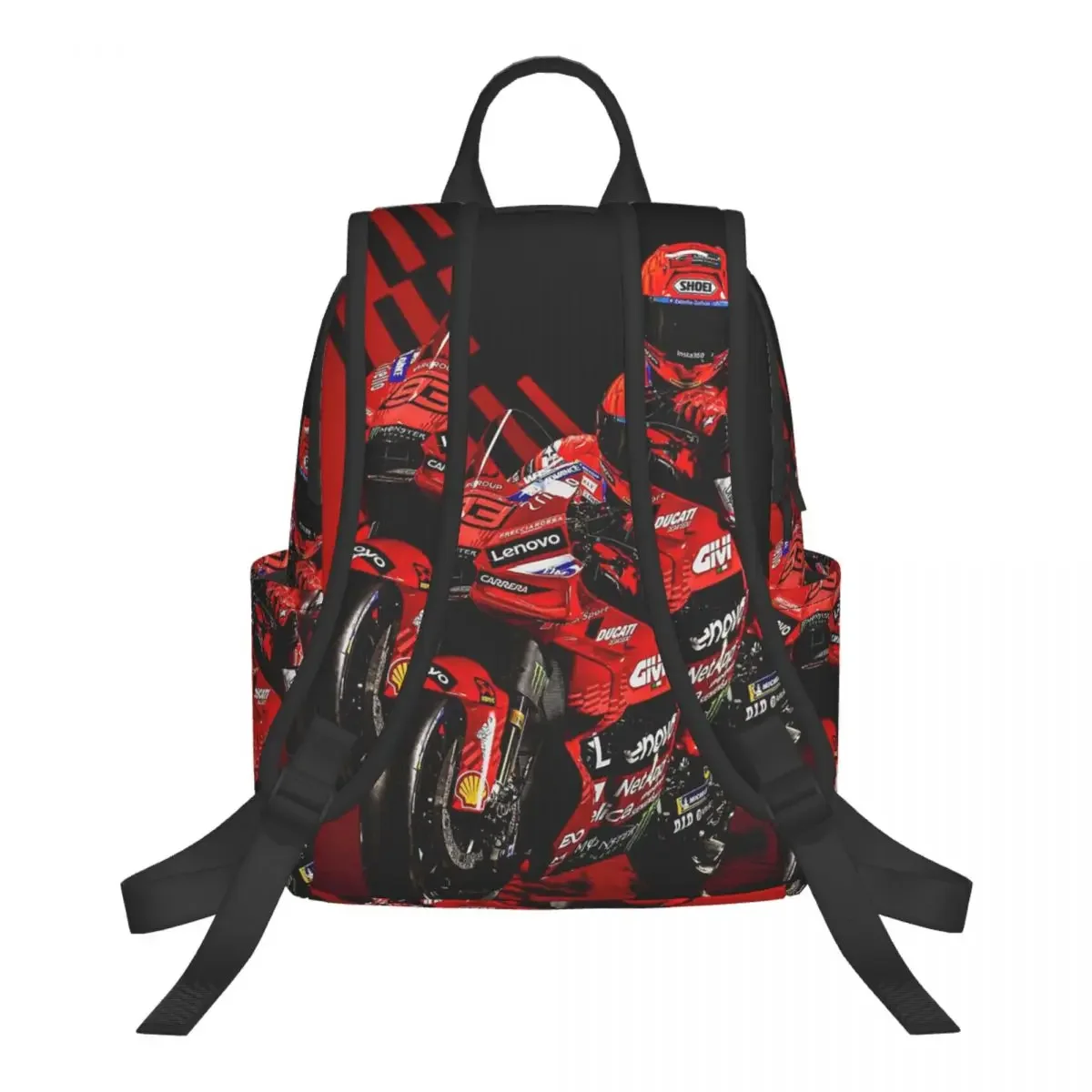 Motorcycle Racing Marqueze Backpack Large Capacity Boys Girls BookBag School Bag Shoulder Bags for Men Women