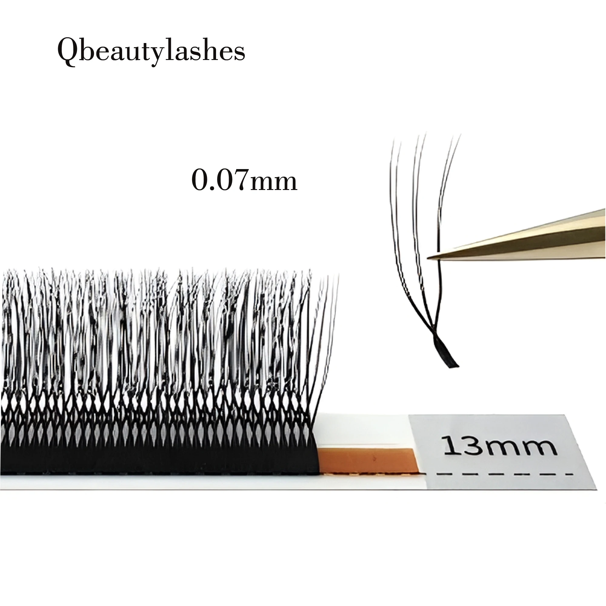 Qbeautylashes U 3D 6D Extensions de cils en forme YY ventilateur de cils doux Ultra-léger outils de maquillage amical pour débutants