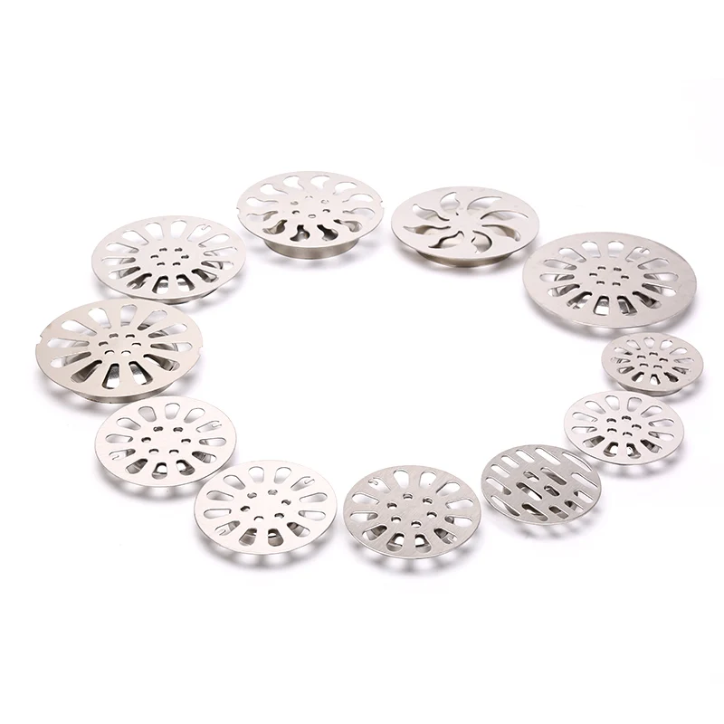 1pc Stainless steel floor drain cover overflow Round Anti-clogging shower Drain