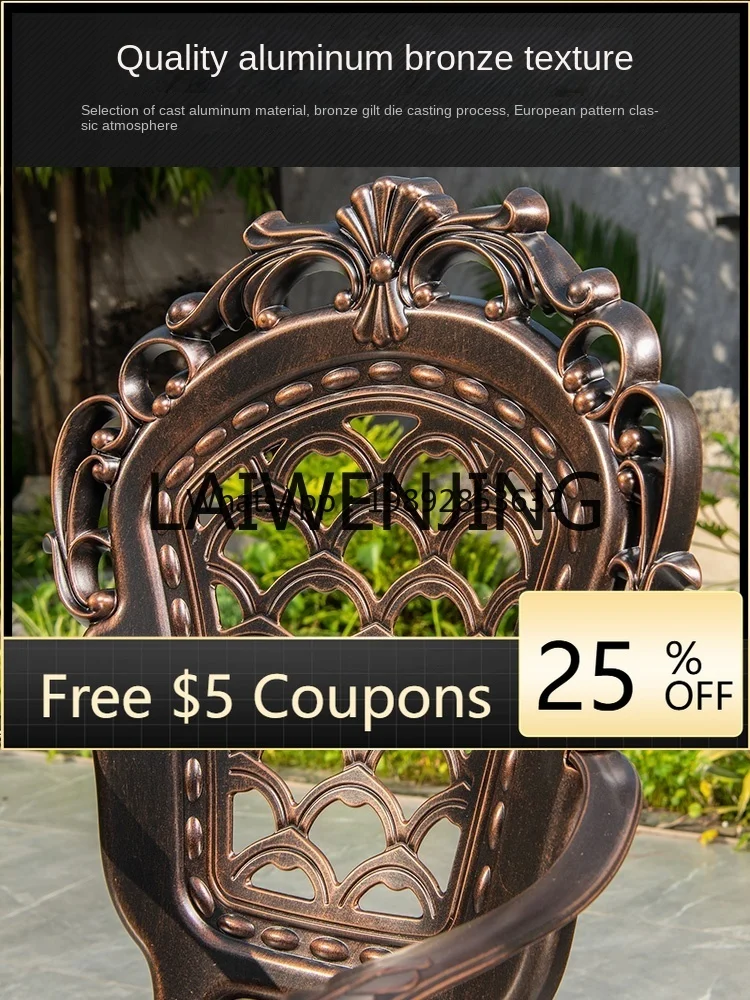 

6 Barbecue Villa Garden Terrace Leisure Outdoor Iron Outdoor Courtyard Balcony Tea Table Combination