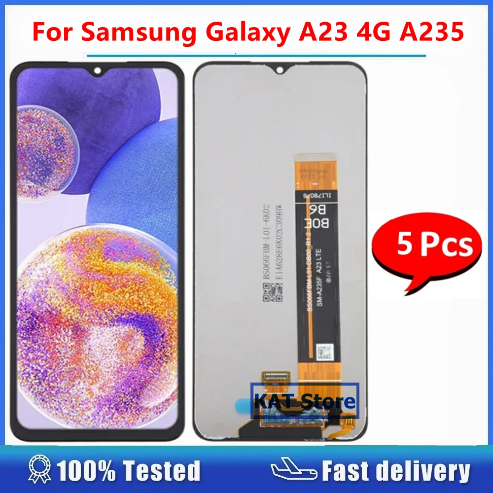 

5PCS/Lot Compatible For Samsung Galaxy A23 4G SM-A235 LCD Digitizer Full Assembly Without Frame Replacement