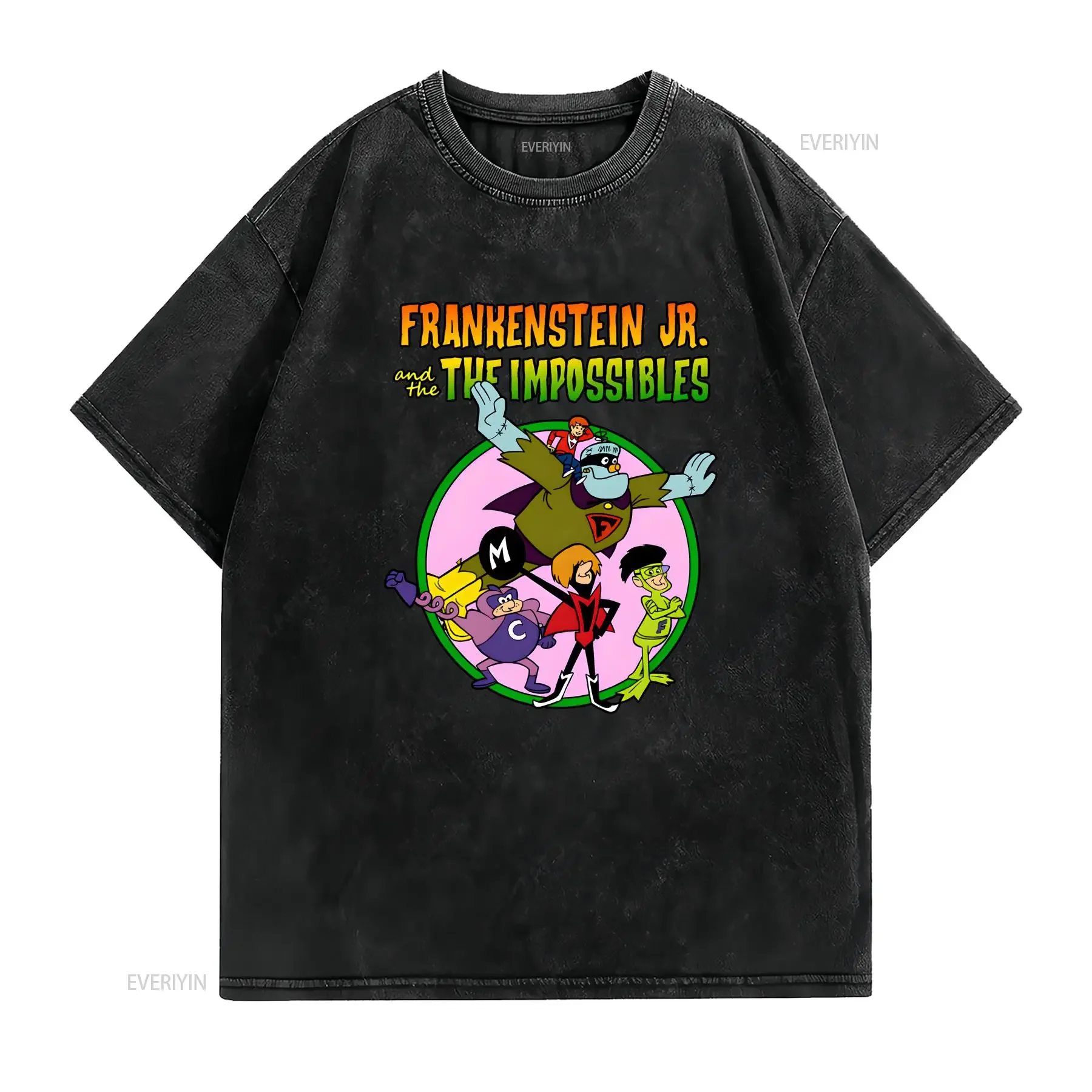 Frankenstein Jr The Impossibles T Shirt Cotton e All Size vintage Washed Soft streetwear Versatile homme Stretched vintage