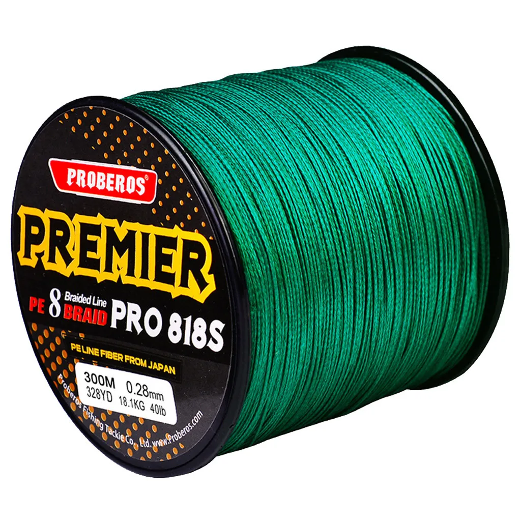 8-Strand 300m Pe Braided Fishing Line Colorfast Super Strong Main Line For Rock Fishing Saltwater Sea Fishing Roca Y Mar Salado