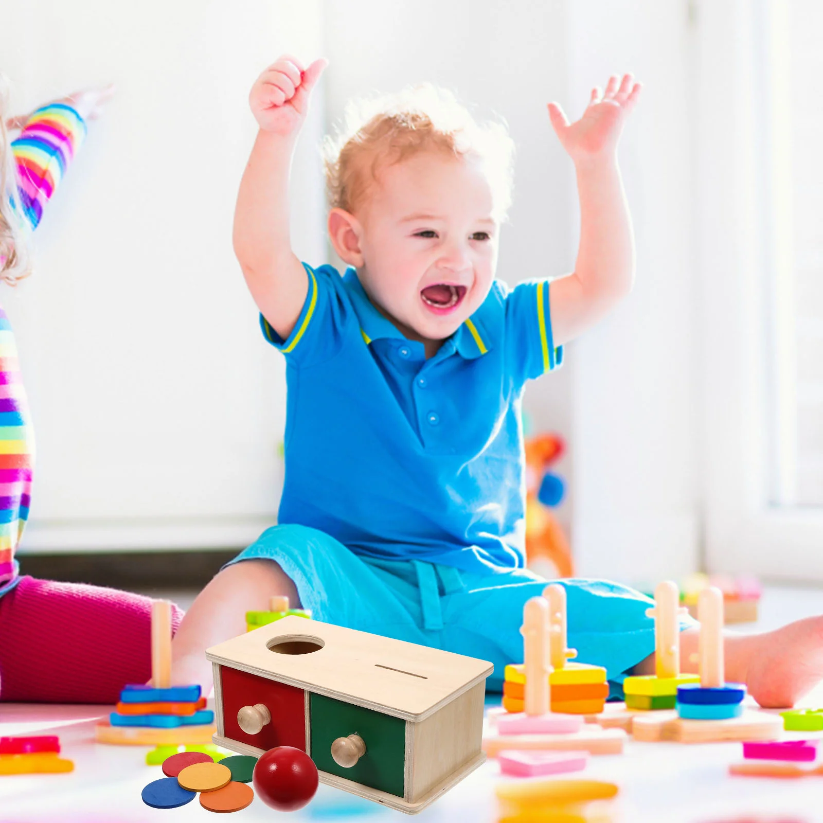 1 Set Montessori Motorische Vaardigheid Training Speelgoed Baby Grijpen Educatief Speeltje 0 63 kg Dubbele Lade Ontwerp Zintuiglijke