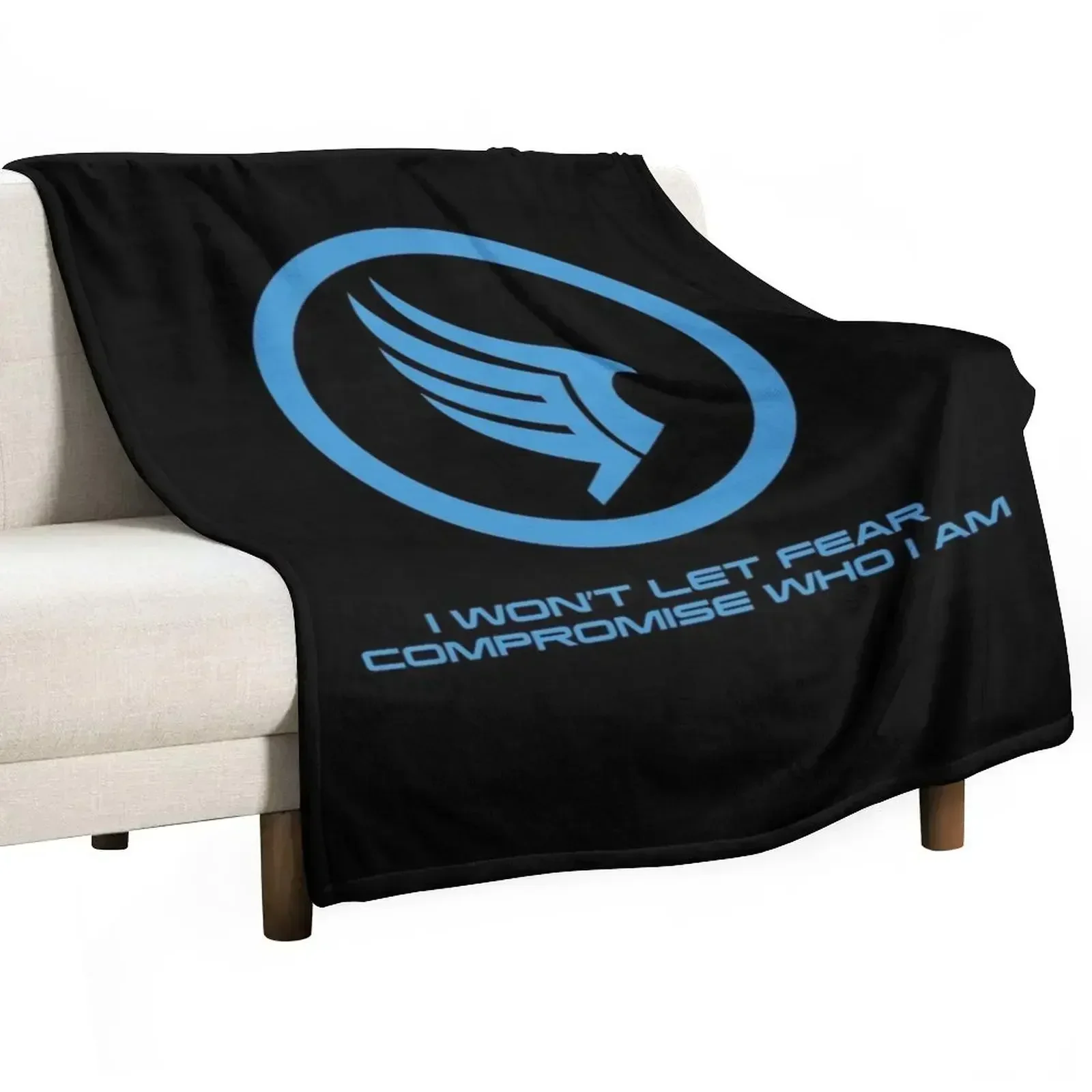 Mass Effect Commander Shepard Paragon Quote Throw Blanket Nap Beautifuls Quilt funny gift For Baby Hair Blankets